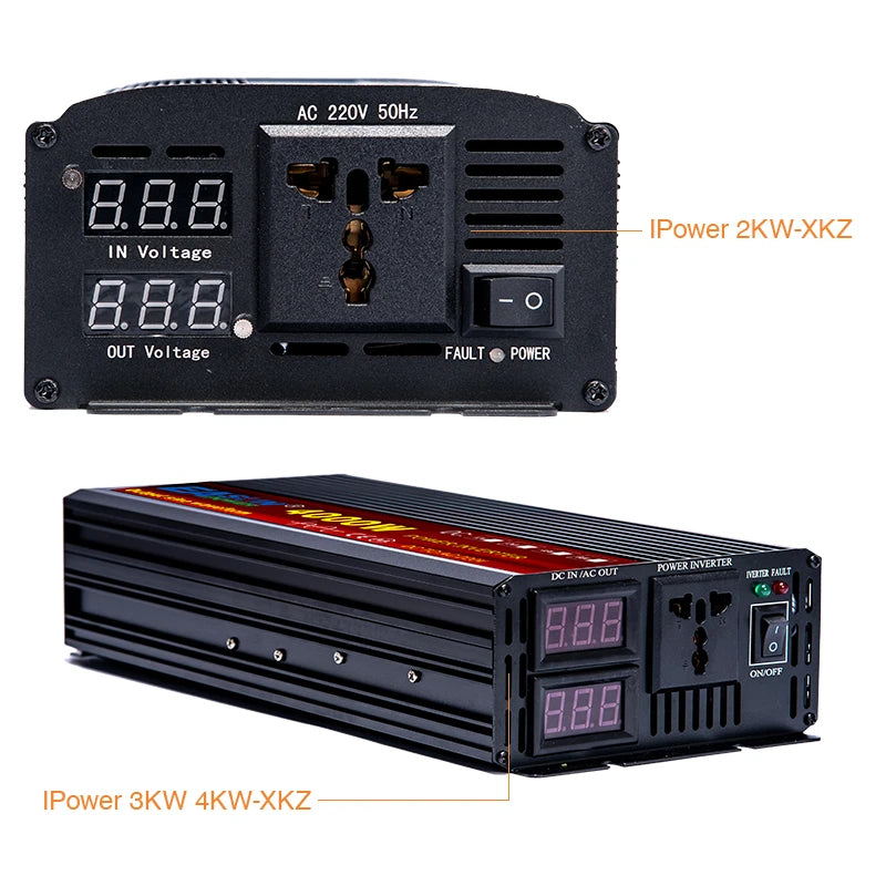 EASUN POWER 4000W 5000W Pure Sine Wave Power Car Inverter DC 12V 24V To AC 220V Portable Power Bank Converter Transformer
