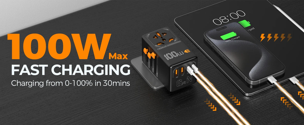 Universal Travel Adapter - USB Power Options