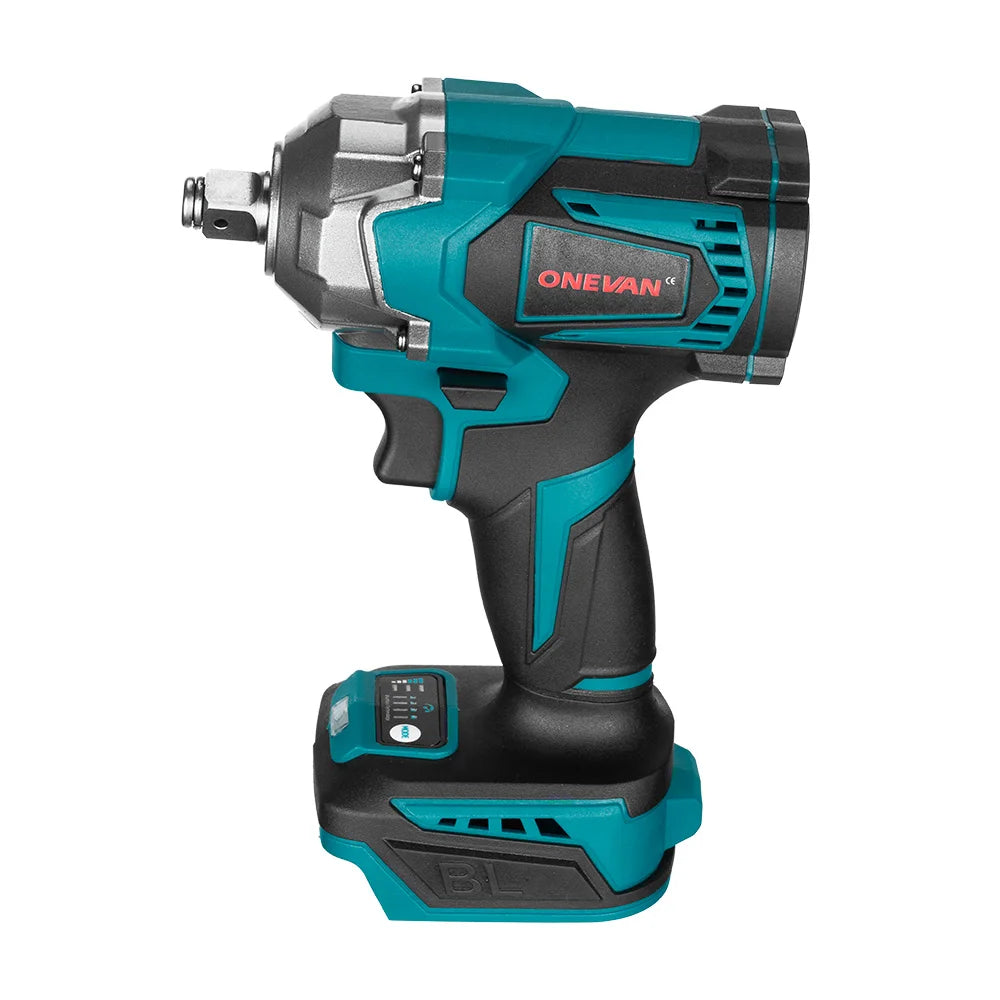 ONEVAN 1200N.m Brushless Electric Impact Wrench 1/2 inch Cordless Electric Screwdriver Drill Tool For Makita 18V Battery Pin - Spy-shop.com