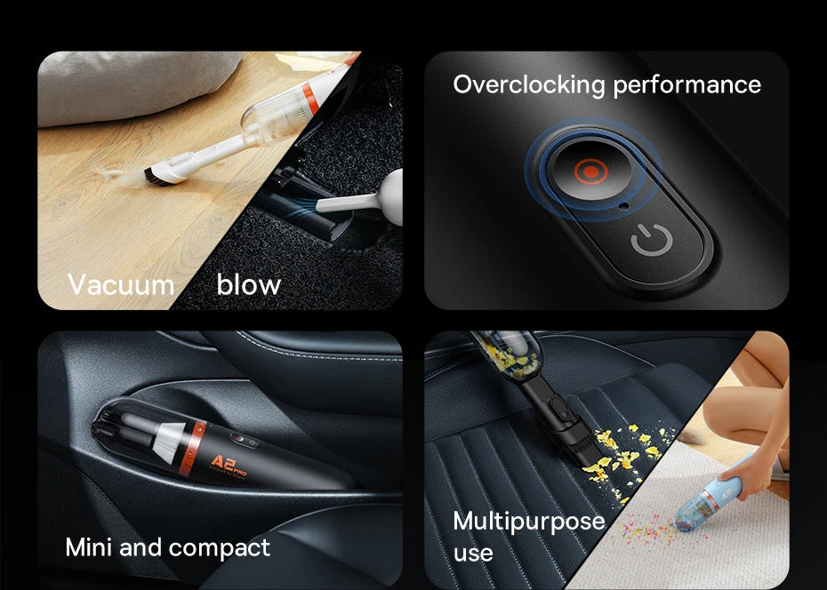 6000Pa Cordless Handheld Vacuum for Car & Home Cleaning