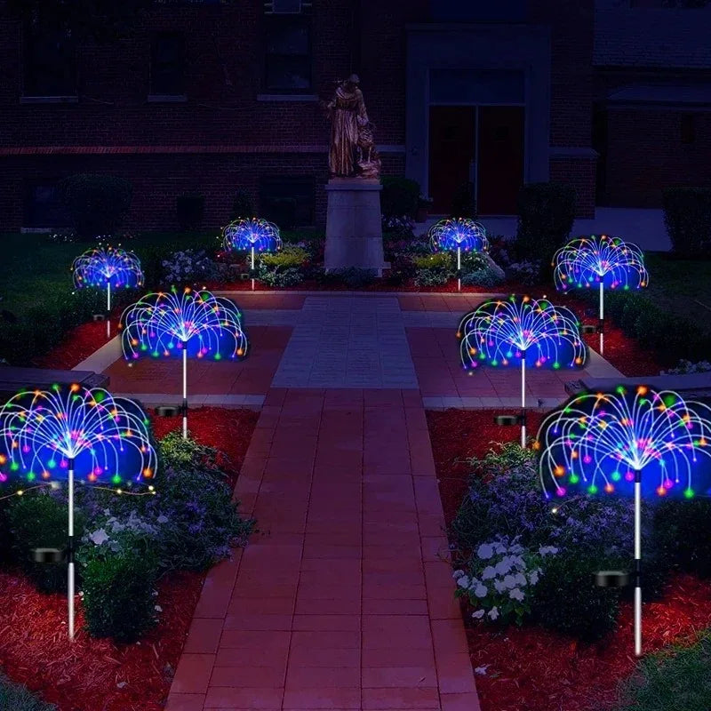 Solar Firework-Style Garden Light, Colour/LED Options