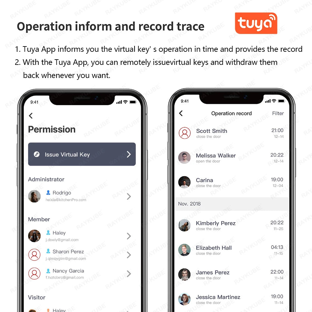 RAYKUBE A1 Pro Tuya Bluetooth Smart Door Lock Tuya/ Smart Life APP Unlock No drilling required Delivery From Spain To EU Countri