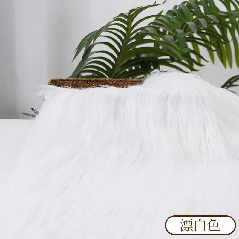 25x45cm Long Hair Faux Fur Fabric For Animal Suit DIY Doll Hair Beard Craft Making Material Patchwork Garment Sewing Accessories