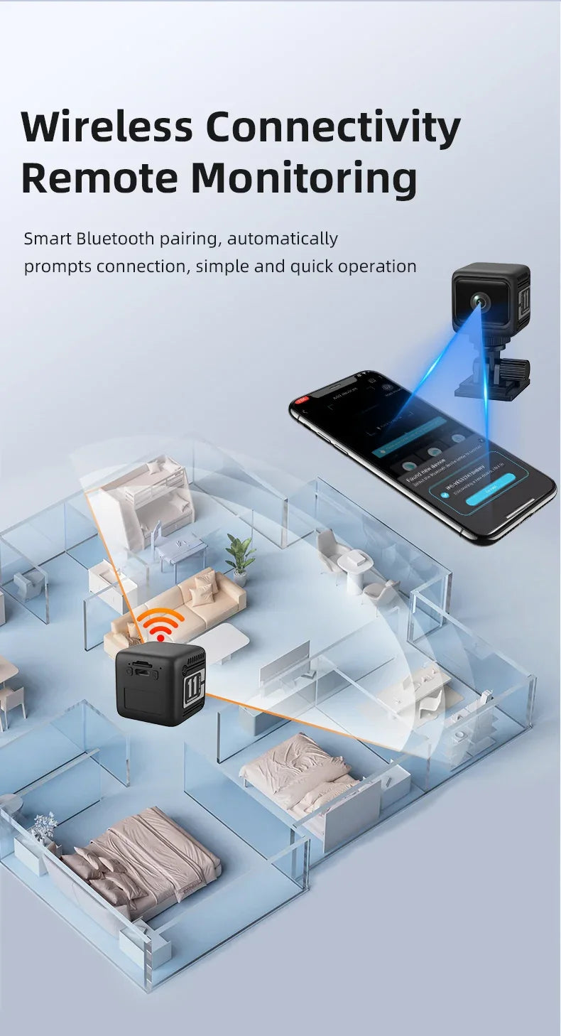 1080P WiFi Mini Security Camera with Night Vision and Motion Detection