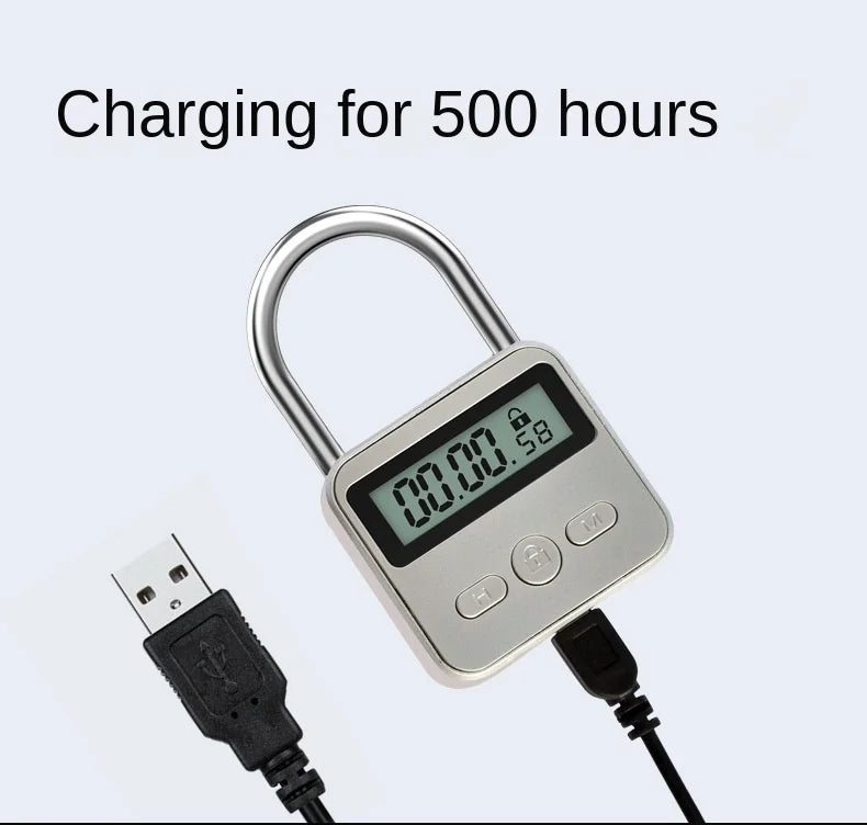 Rechargeable Timer Padlock with LCD