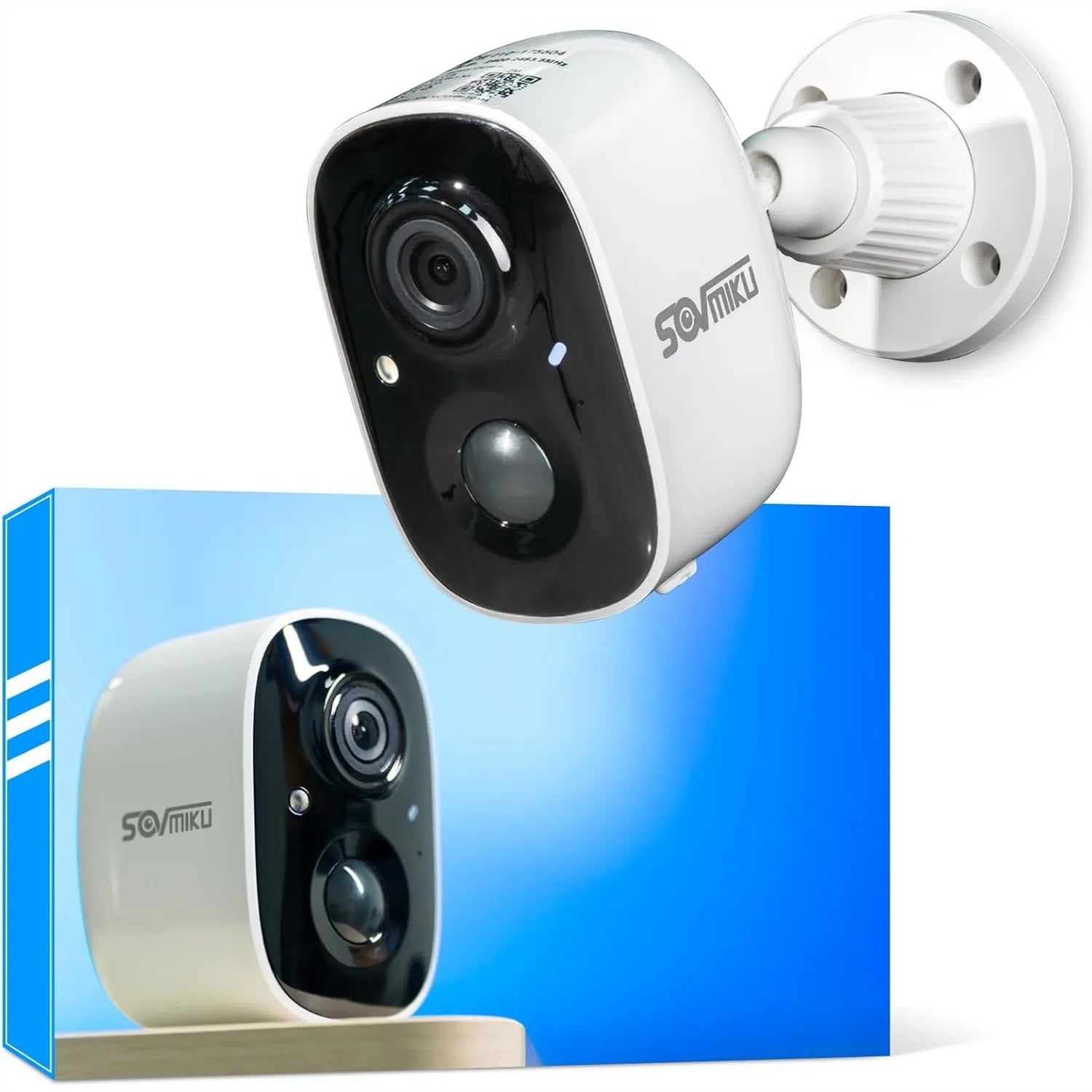 Wireless Security Camera 2K Night Vision PIR Motion Two-Way Audio