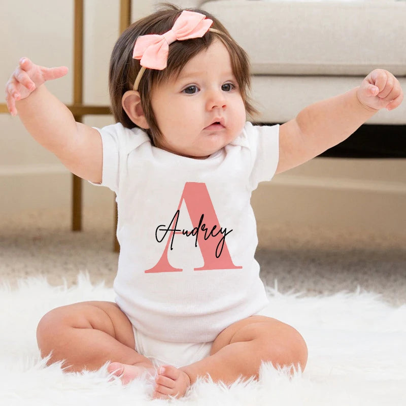 Personalized Name-and-Letter Baby Bodysuit