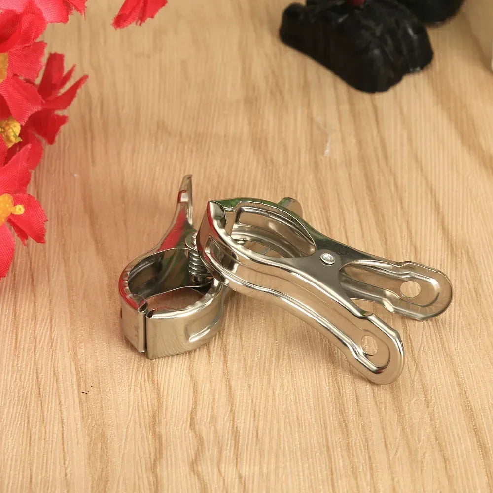 Stainless Steel Towel Clips, Pack of 10