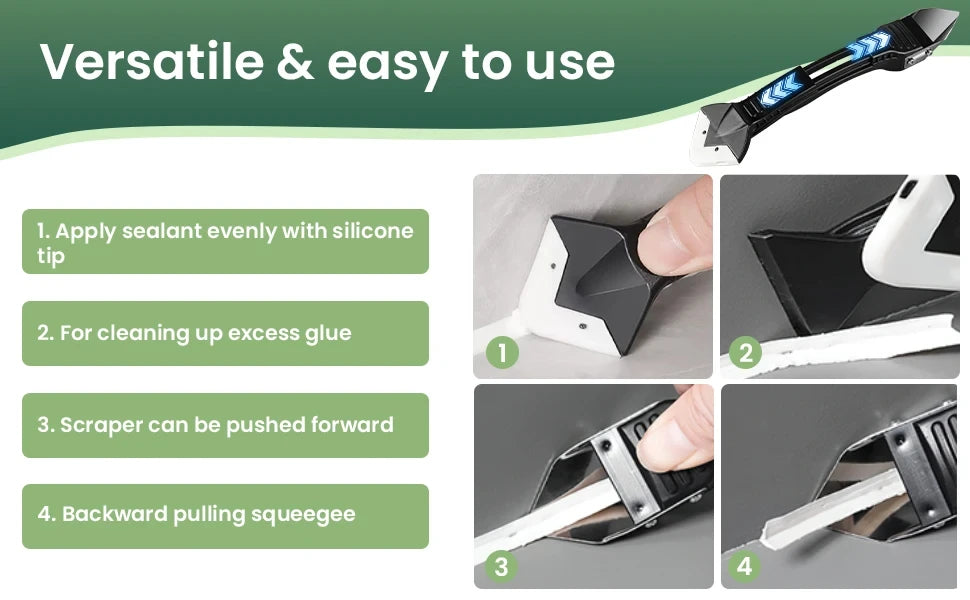 9 in 1 9pcs Silicone Remover Sealant Smooth Scraper Caulk Finisher Grout Kit Tools Floor Mould Removal Hand Tools Set