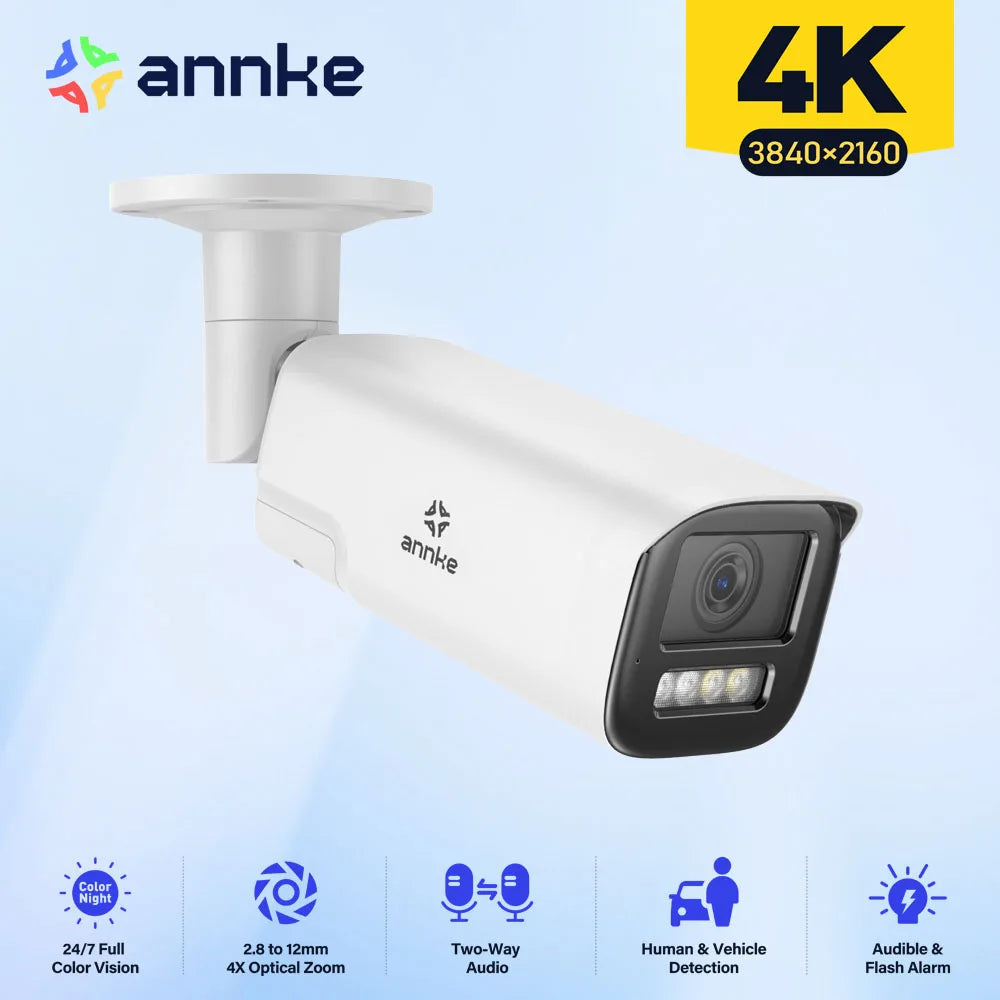 ANNKE 4K 8MP Outdoor Security Camera with 4X Zoom
