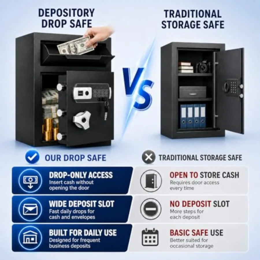 Digital Safe Box for Documents with Fireproof Waterproof Bag