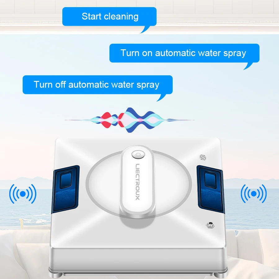 Window Cleaning Robot with Smart Navigation & 4-Way Water Spray