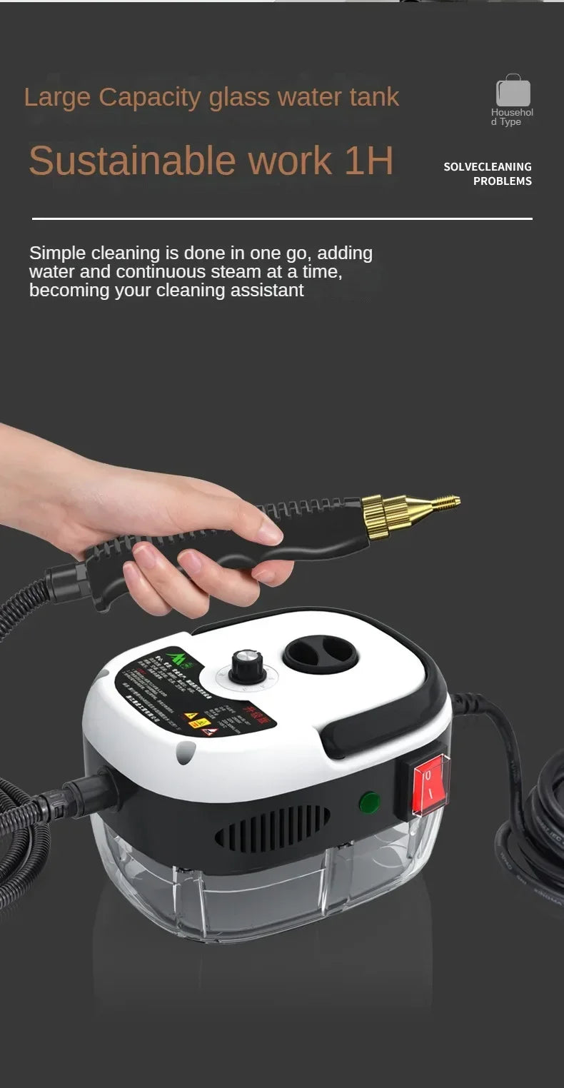 2500W Handheld Steam Cleaner for Deep Home and Car Cleaning