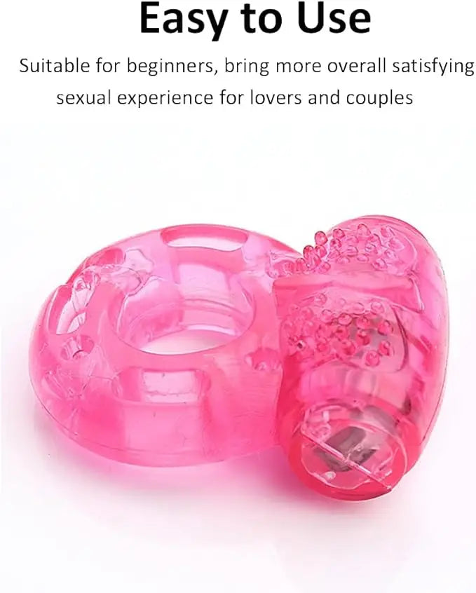 Vibrating Silicone Cock Ring with Clitoral Stimulator (10 Pack)