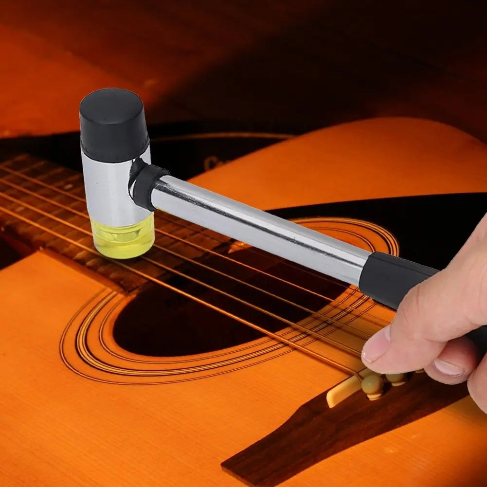 Double-Headed Fret Hammer with Replaceable Faces