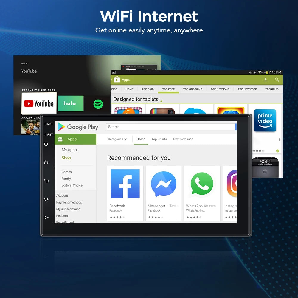 Radio samochodowe 2 Din odtwarzacz multimedialny wideo z CarPlay i Android Auto