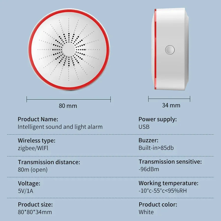Tuya WiFi Sound-and-Light Alarm Siren