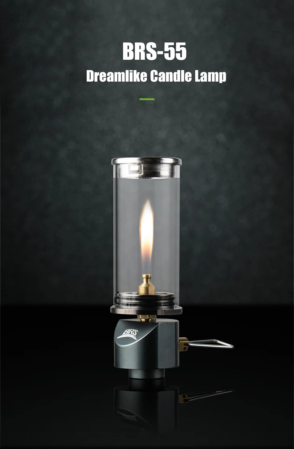 BRS-55 Windproof Gas Camping Lantern, 100g Mini Tent Light