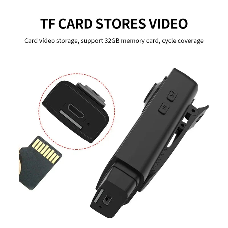1080P Mini Testkamera A18 éjjellátóval és körkörös felvétellel