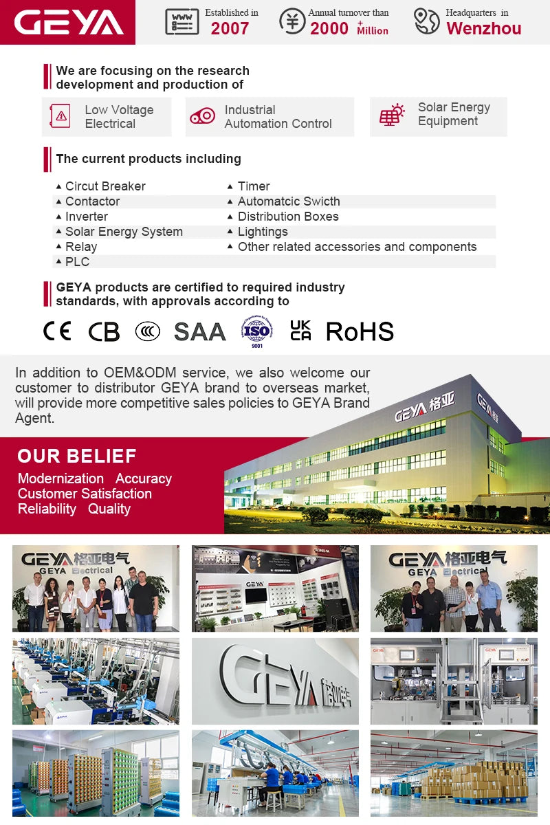 GEYA GRD9L Type A RCD Auto Recloser Differential Circuit Breaker