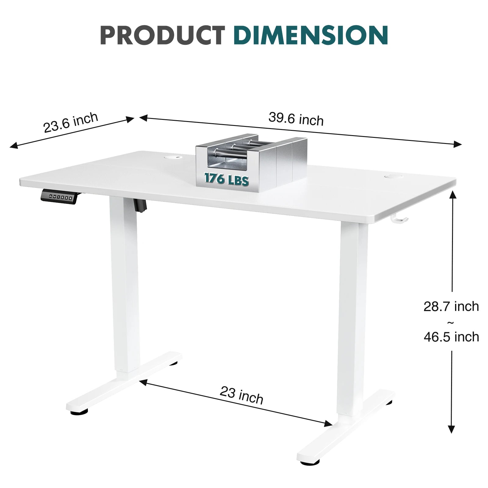 Electric Height Adjustable Standing Desk with Memory Settings