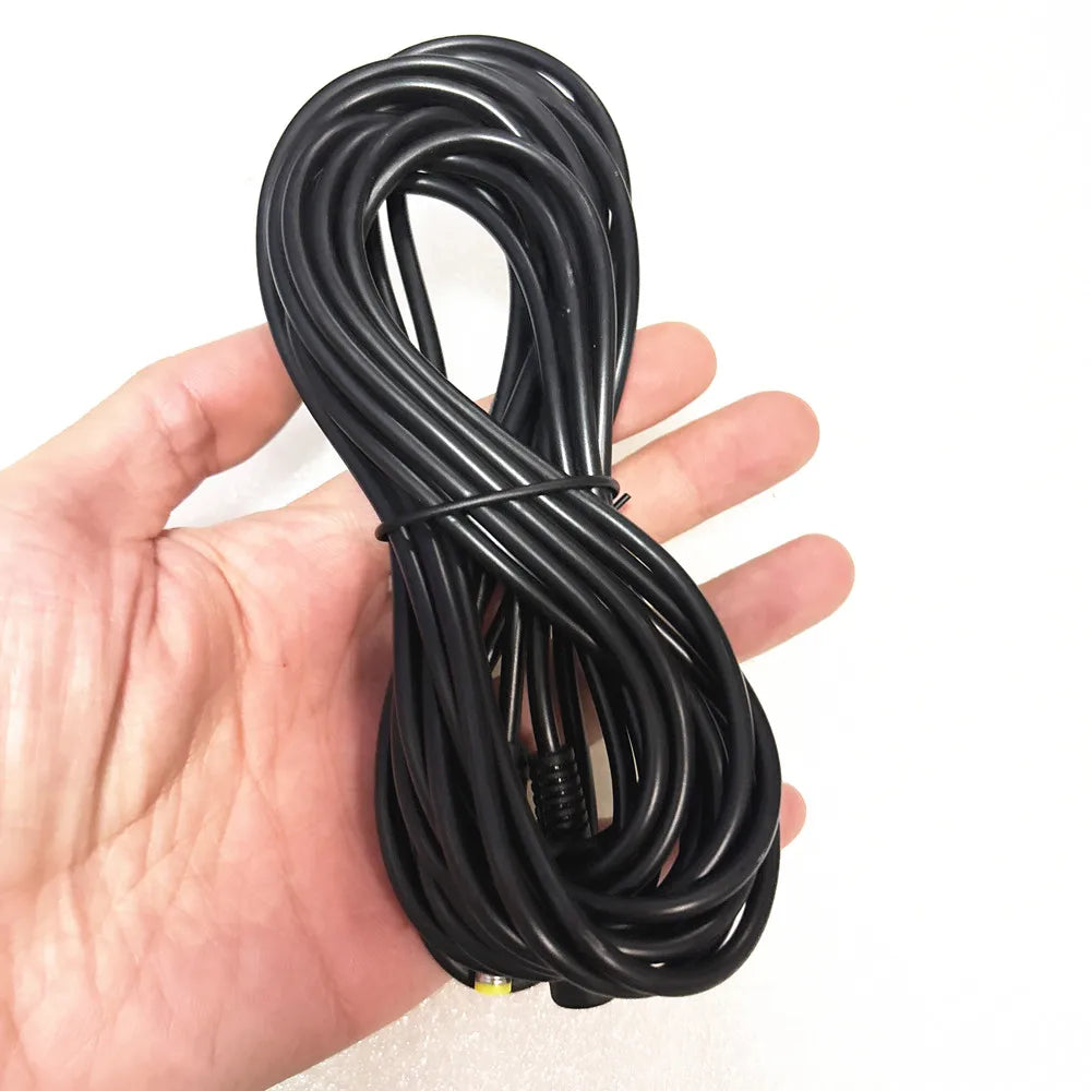 Cabo de Alimentação de Extensão DC 12V Masculino para Feminino 2,1mm x 5,5mm Preto