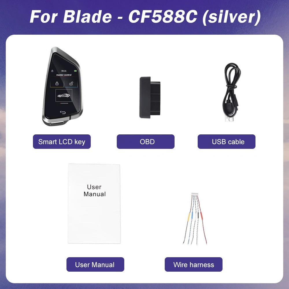 2024 új univerzális LCD okos kulcs APP testreszabott háttérkép BMW/Audi autók LCD KEY kényelmes belépés automata zár