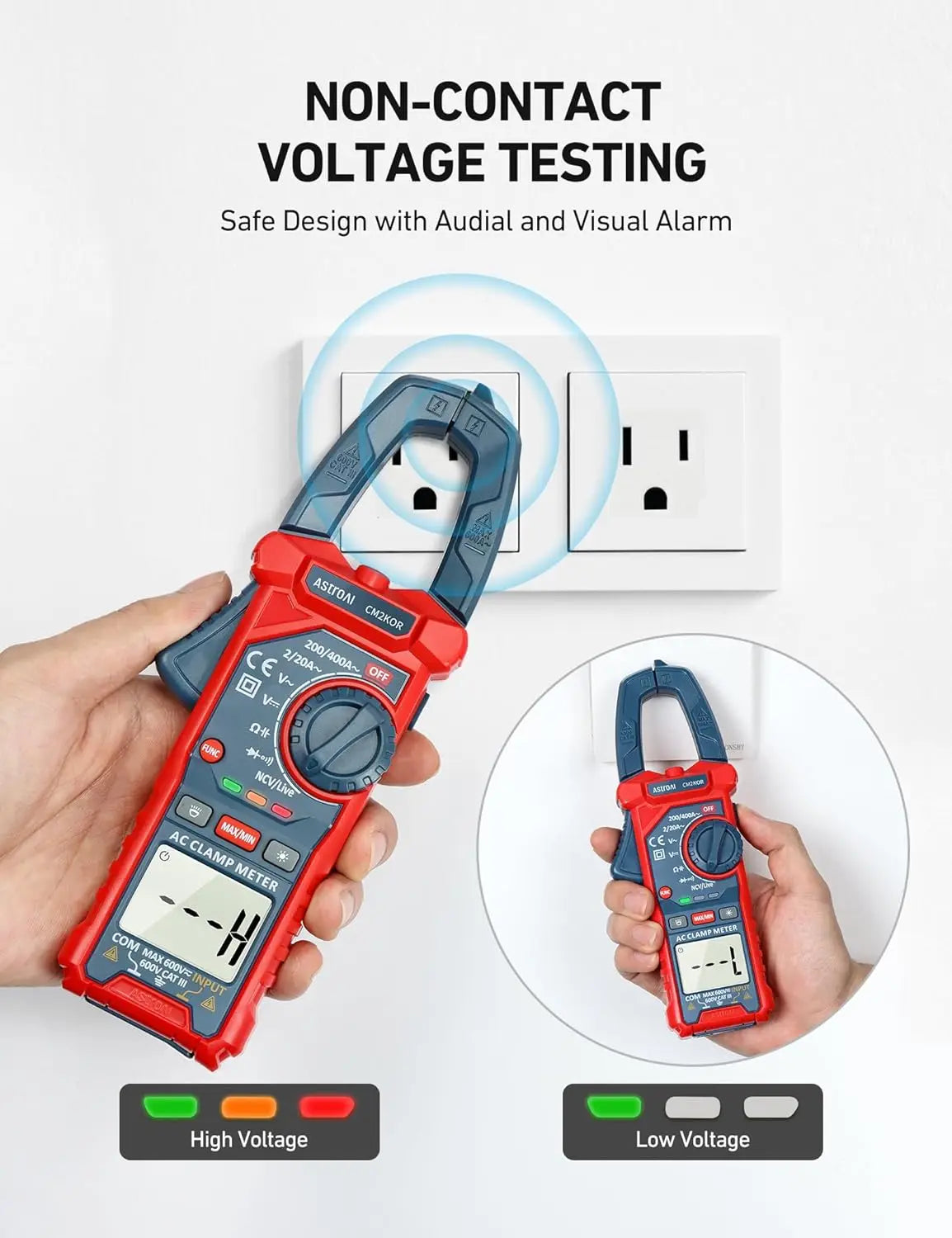 Digital Clamp Meter Multimeter with NCV and Live Wire Test