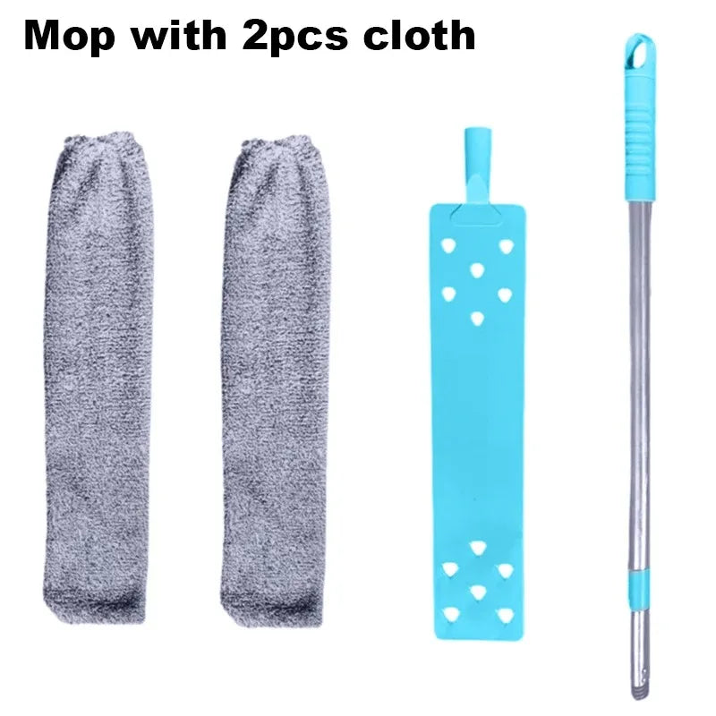 UNTIOR Long Handle Dust Mops Floor Ceiling Cleaning 1/2/3pcs Cloth Mops Bed Bottom Dust Cleaner Removal Household Cleaning Tool