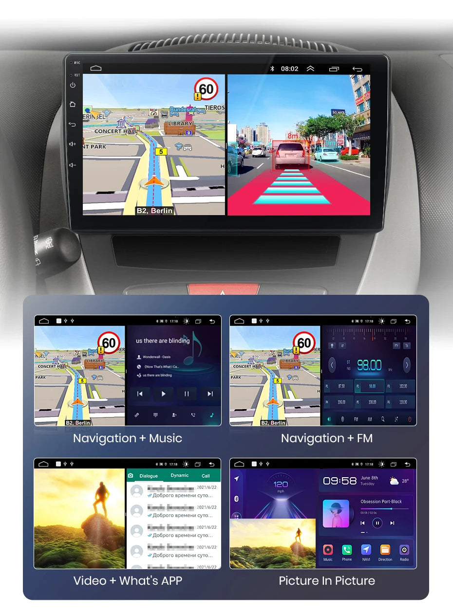 Junsun V1 Plus Car Radio with Wireless CarPlay & Android Auto