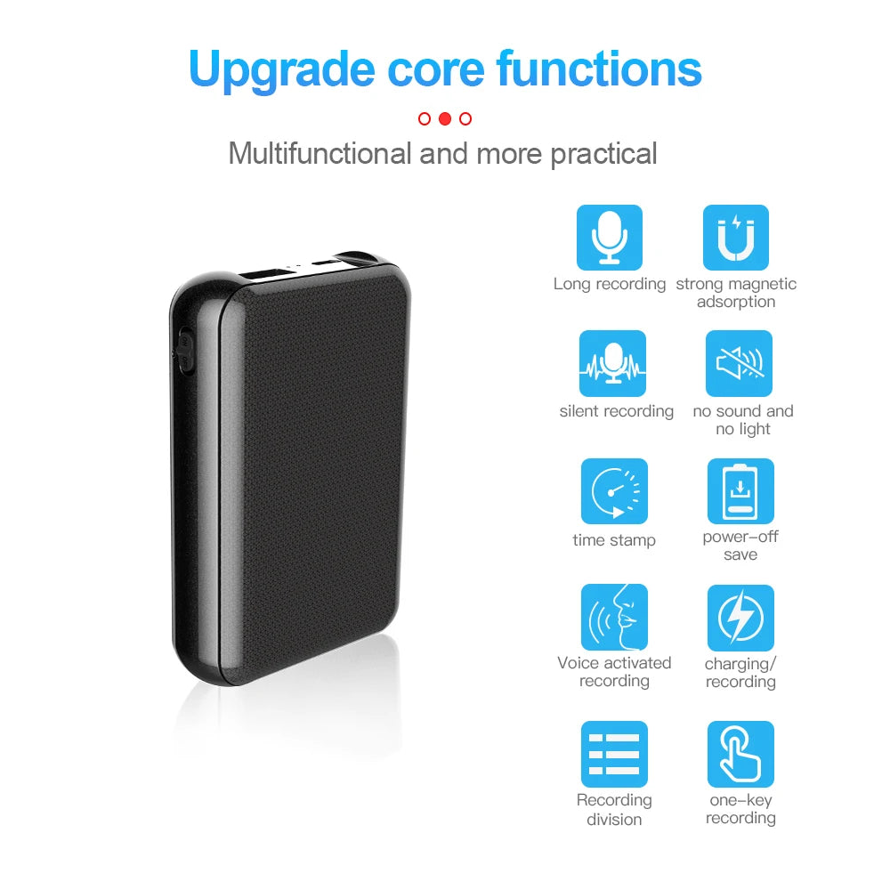 5000mAh Mini Power Bank Recorder Digtal Voice 8/32G Sound Record Activated Professional Large Capacity Storage MP3 Recording Pen