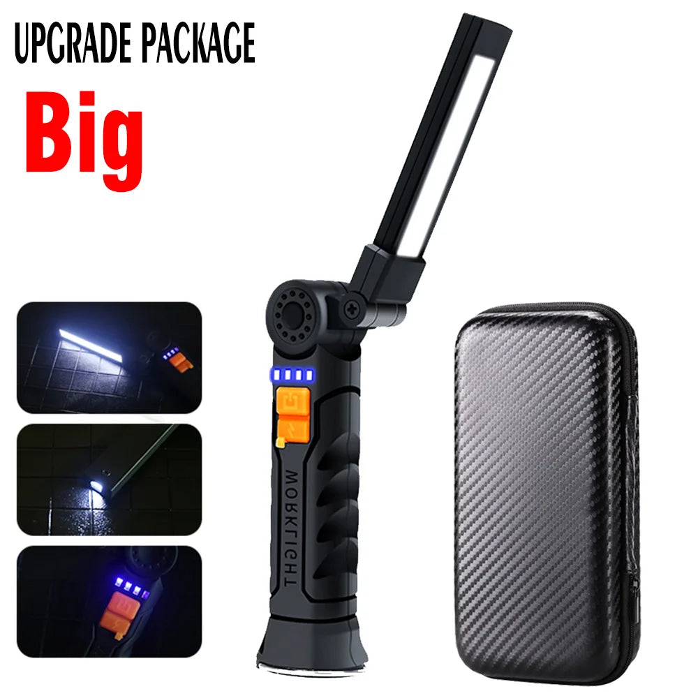 Rechargeable Work Light with Rotating Magnetic Base
