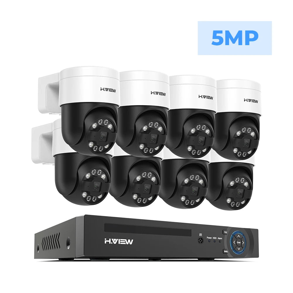 8CH 4K PoE CCTV Security Camera System with PTZ and AI Detection