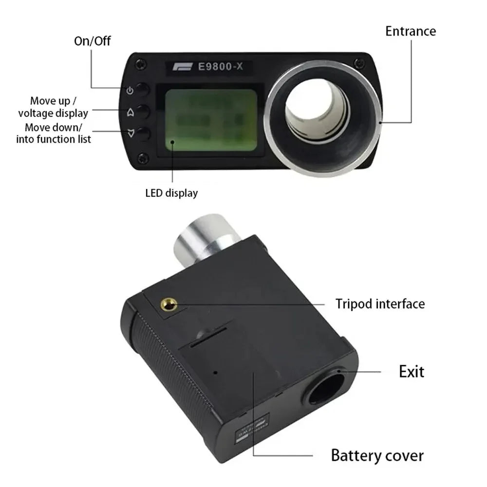 E9800-X Shooting Chronograph with LCD Display and Speed Measurement