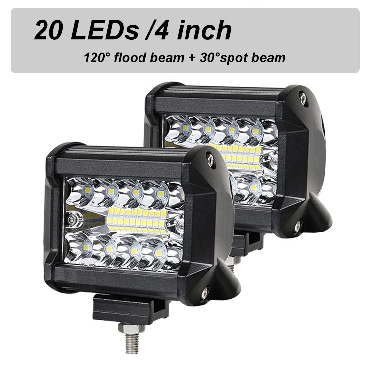 LED бар работна лампа 12V 24V с прожектор и наводнител за офроуд превозни средства