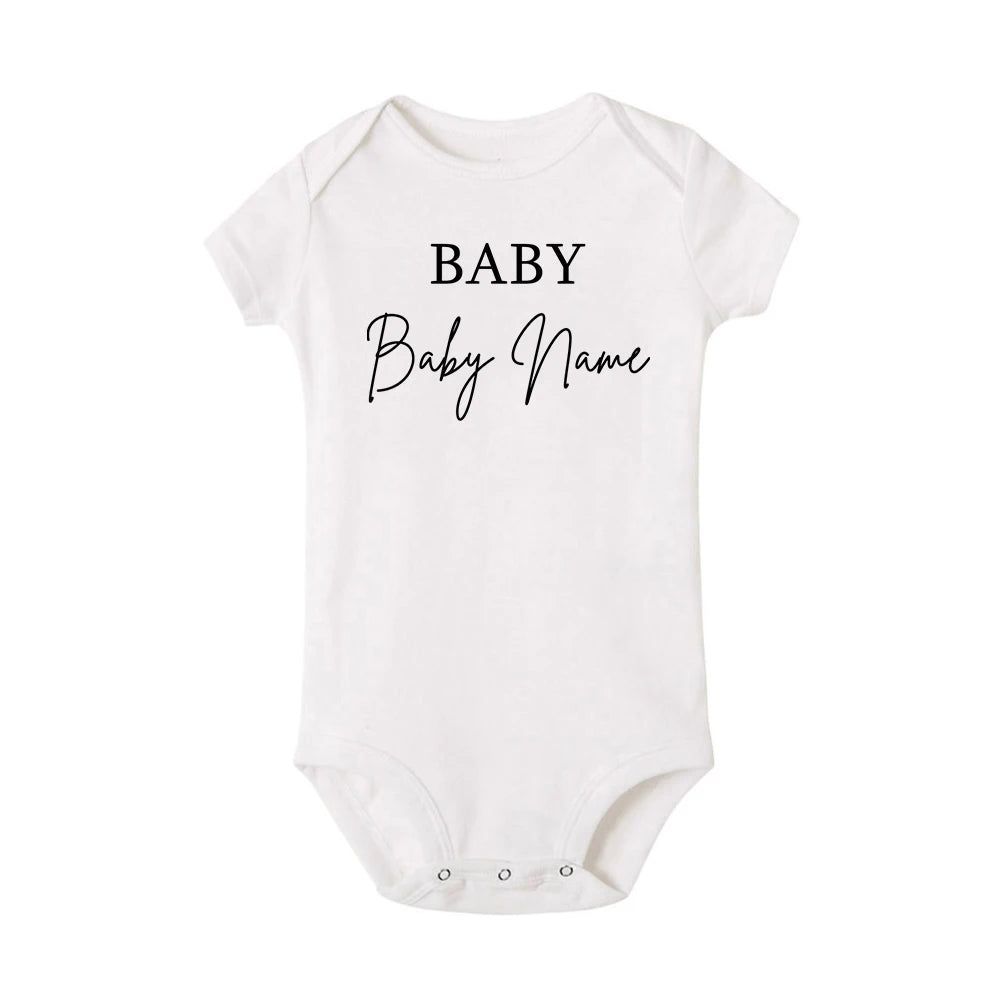 Bodysuit per neonati personalizzato con nome – maniche corte