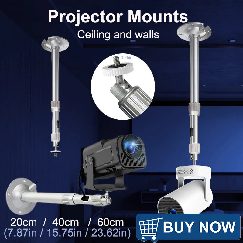 Metal 1/4 Inch Mount for Compatible Mini Projectors