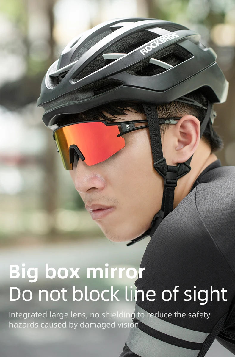 Occhiali da ciclismo ROCKBROS polarizzati con protezione UV400, occhiali da sole per bicicletta unisex fotocromatici, occhiali MTB e da strada
