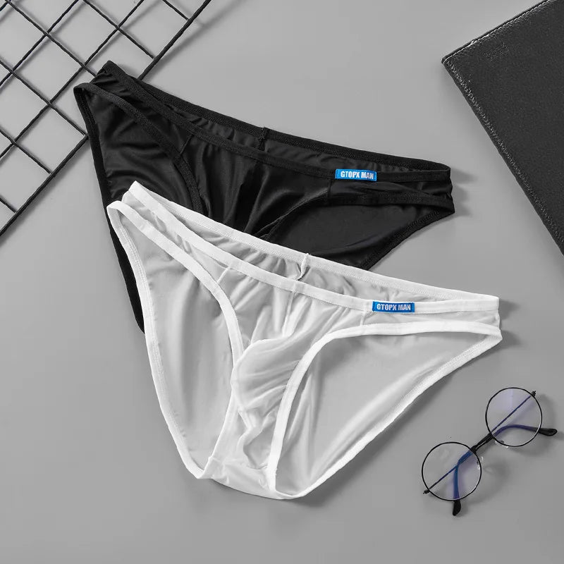 Men’s Low-Rise Briefs in Nylon-Blend Fabric