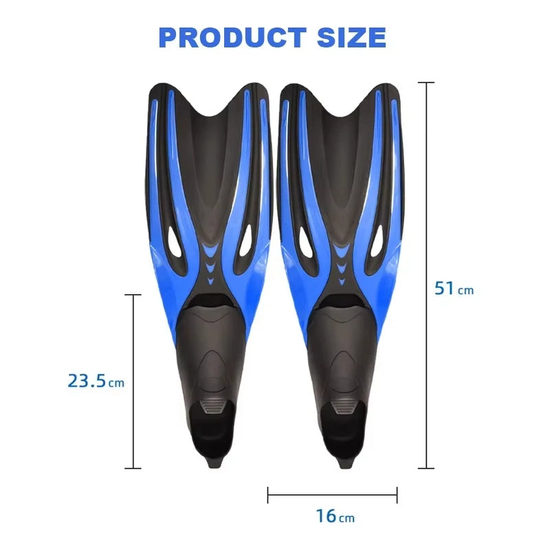 Professional Diving Fins Flexible Comfort TPR Non-Slip Swimming Rubber Snorkeling Swim Flippers Water Sports Beach Shoes