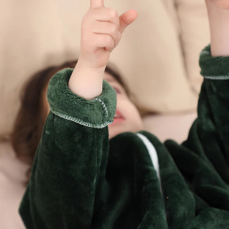 Cartoon Flannel Sleepsack Pajamas for Kids