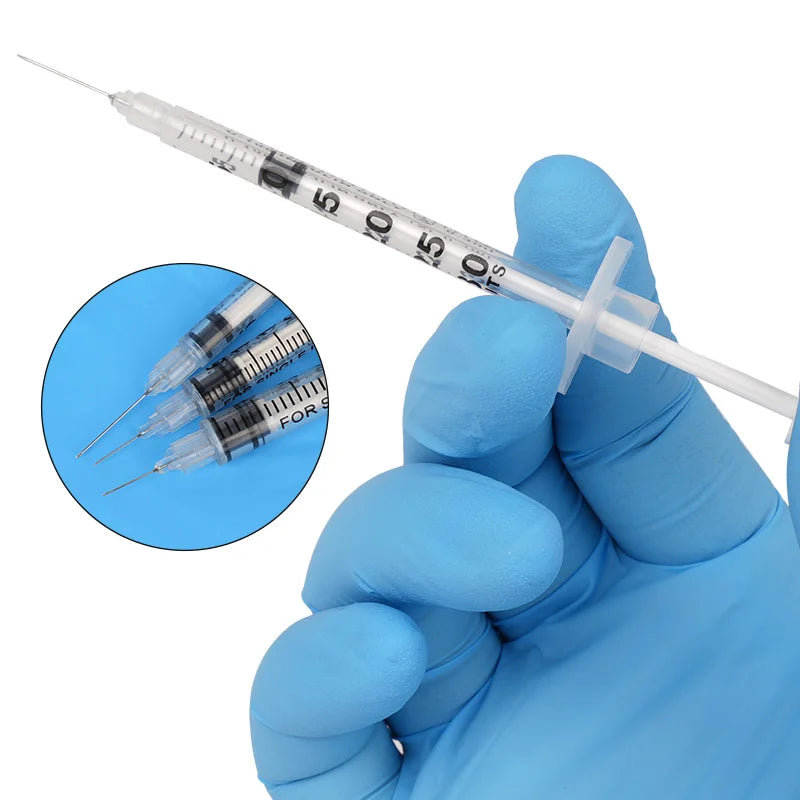 Disposable Veterinary Syringes 0.3–1ML with Needle (50/100 Pack)