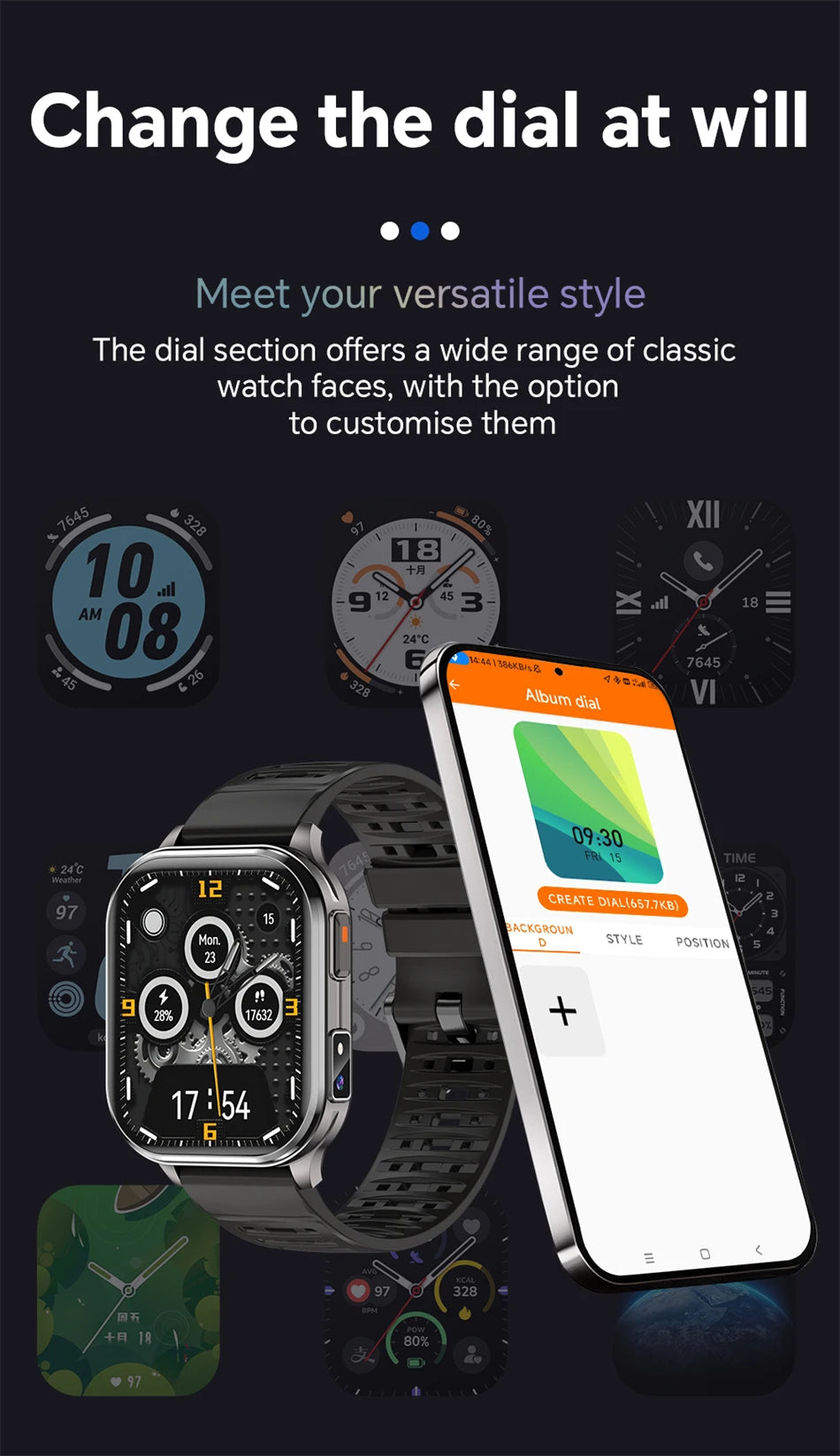 2026 Νew Smart Watch With Camera Men Women Photos Record Video Health Sports Fitness IP68 Waterproof Call Recording Smartwatches