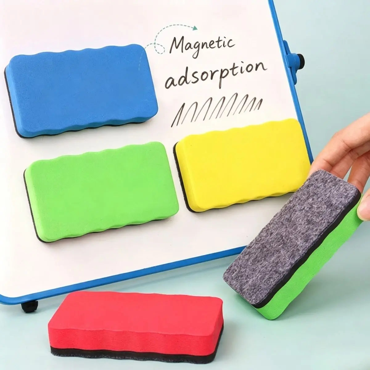 Magnetic Whiteboard Erasers, Pack of 7