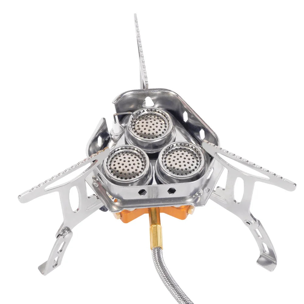 3-Head Gas Stove 5800W Folding Portable Camping Burner