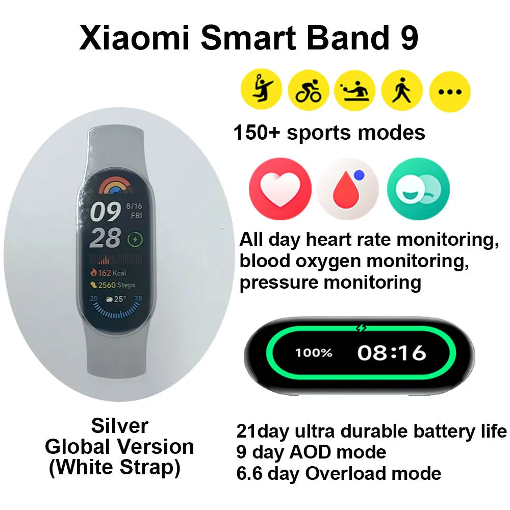 Xiaomi Mi Band 9 Brățară Inteligentă cu Ecran AMOLED