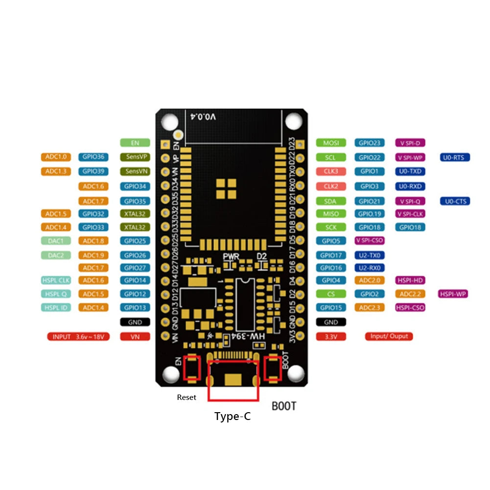 ESP32 WROOM-32D Development Board WiFi + Bluetooth Module