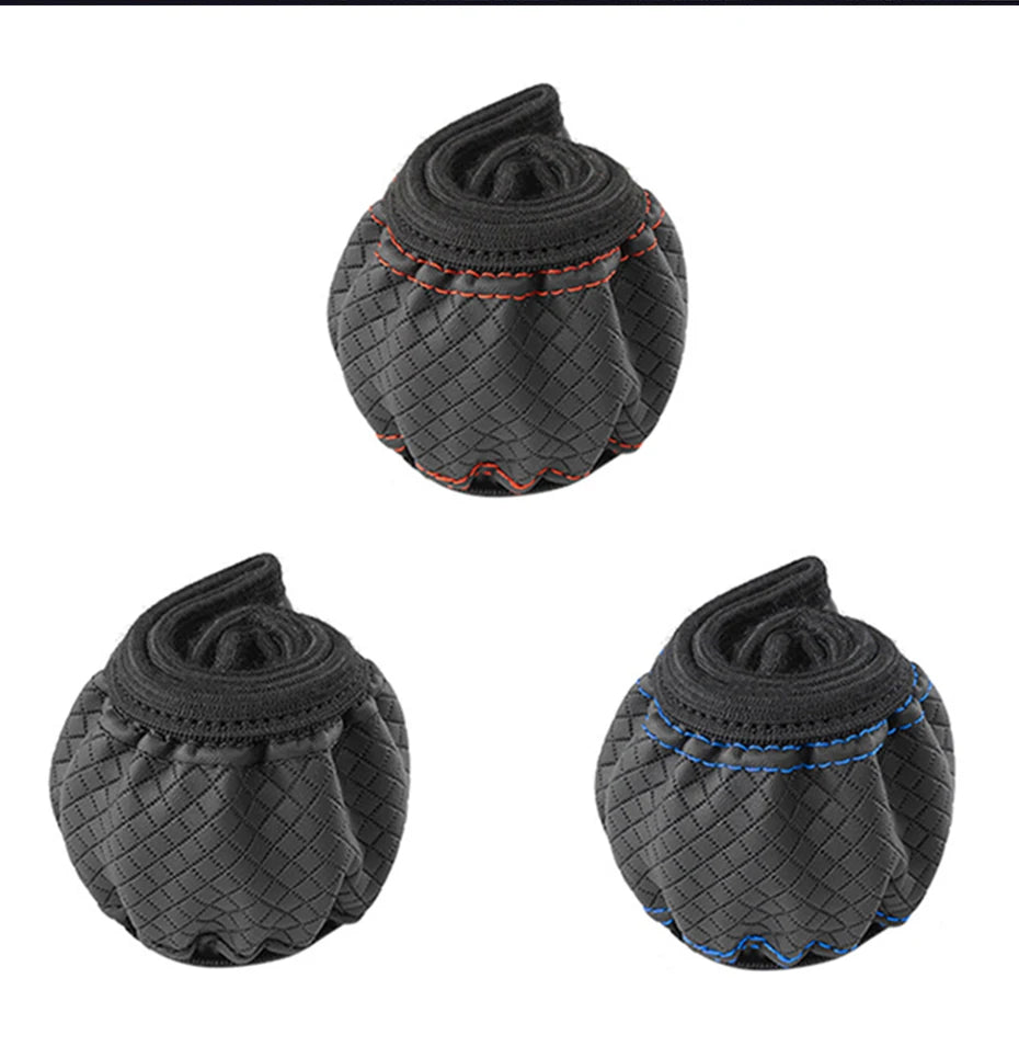 SEAMETAL Car Steering Wheel Cover Anti Slip Pu Leather Steering Protector Anti Scratch Steer Wheel Cover Universal for 37-39cm