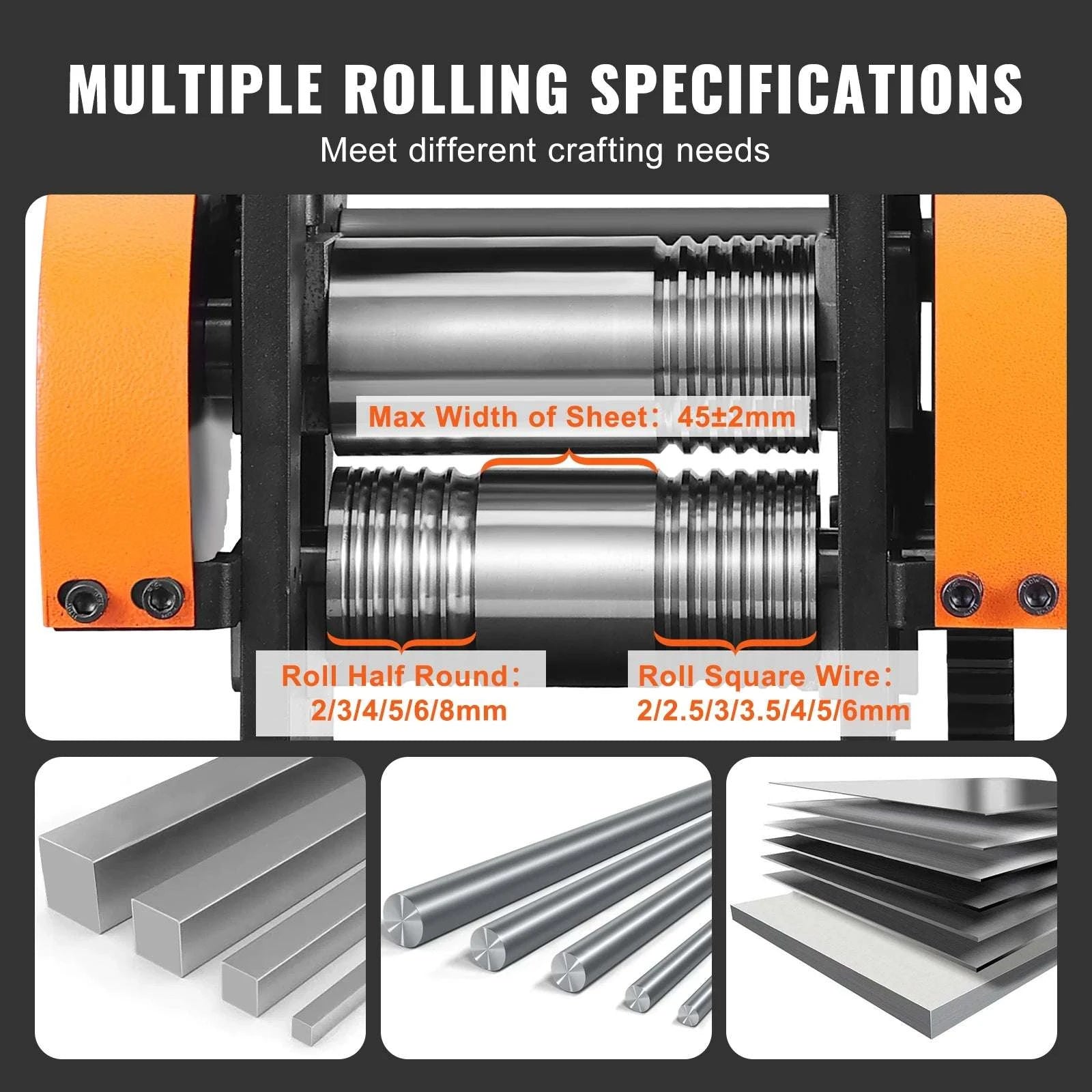 3-in-1 Jewelry Rolling Mill Machine for Sheet, Wire & Metal Forming