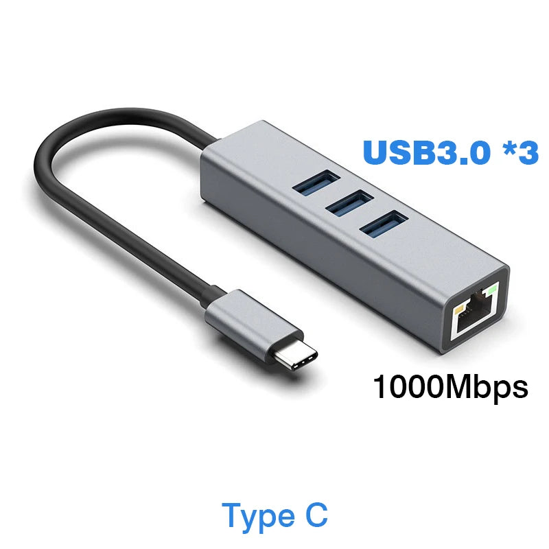 USB-Ethernetadapter en hub, verbindingsopties